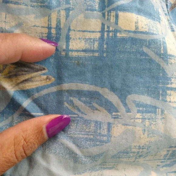 Columbia River Lodge Vented Button Down Shirt Fishing Print Men Size XL Blue - Picture 11 of 11